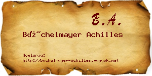 Büchelmayer Achilles névjegykártya